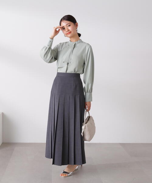 N.（N. Natural Beauty Basic）（エヌエヌナチュラルビューティーベーシック）の「◆【S Size Line】ロングプリーツスカート（スカート・レディース・ベージュ/グレー・SMALL/MEDIUM）」の11枚目の写真