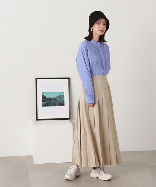 N.（N. Natural Beauty Basic）（エヌエヌナチュラルビューティーベーシック）の「◆【S Size Line】ロングプリーツスカート（スカート・レディース・ベージュ/グレー・SMALL/MEDIUM）」の16枚目の写真