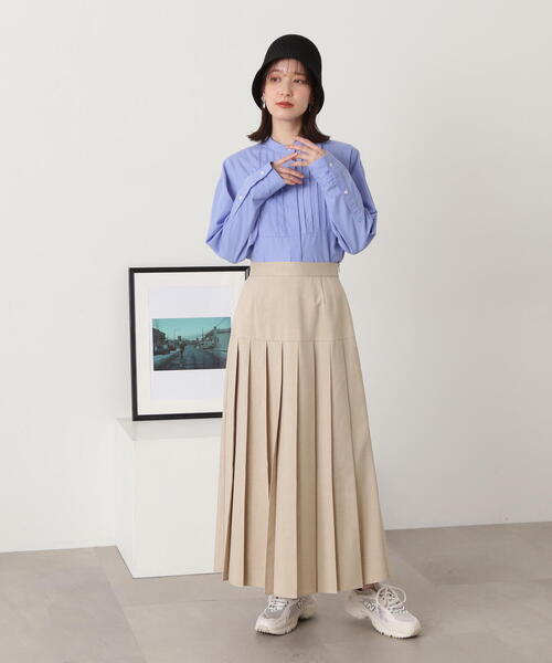 N.（N. Natural Beauty Basic）（エヌエヌナチュラルビューティーベーシック）の「◆【S Size Line】ロングプリーツスカート（スカート・レディース・ベージュ/グレー・SMALL/MEDIUM）」の17枚目の写真