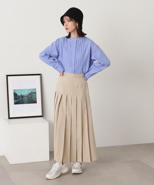 N.（N. Natural Beauty Basic）（エヌエヌナチュラルビューティーベーシック）の「◆【S Size Line】ロングプリーツスカート（スカート・レディース・ベージュ/グレー・SMALL/MEDIUM）」の18枚目の写真