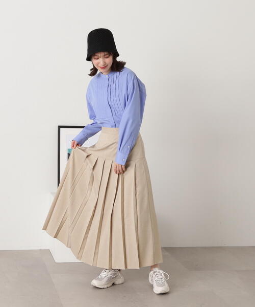 N.（N. Natural Beauty Basic）（エヌエヌナチュラルビューティーベーシック）の「◆【S Size Line】ロングプリーツスカート（スカート・レディース・ベージュ/グレー・SMALL/MEDIUM）」の19枚目の写真