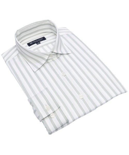 TOKYO SHIRTS（トウキョウシャツ）の「LENZING(TM)ECOVERO(TM)  形態安定ノーアイロン ワイド 長袖ビジネスワイシャツ（ビジネスシャツ・レディース・ライトグリーン・S/M/L/LL/XL）」の10枚目の写真