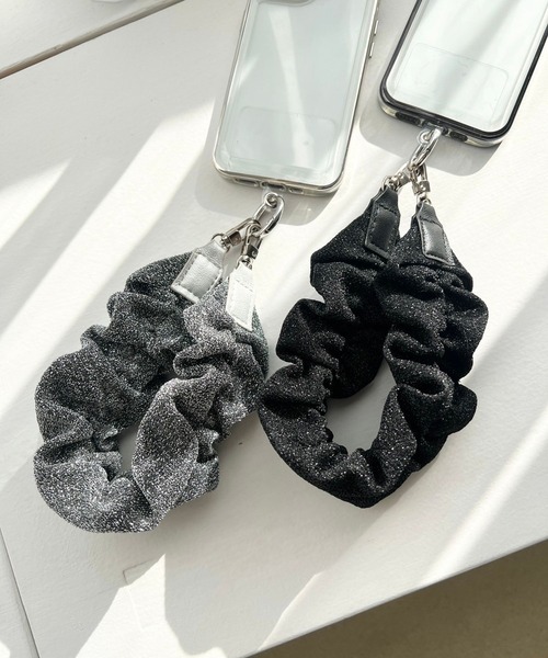 セール】【ストラップシート付き】ラメシュシュハンドルストラップ