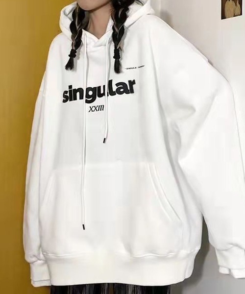 SHEPP(シープ)の「ロゴプリント パーカー(パーカー・レディース・グレー/ブラック/ホワイト・L/2XL)」の9枚目の写真
