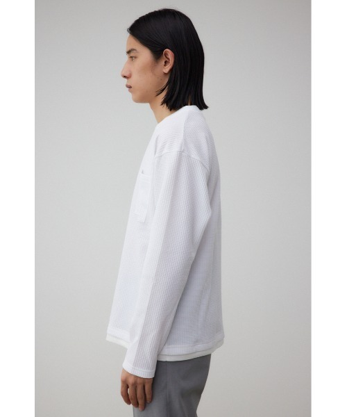 AZUL by moussy(アズールバイマウジー)の「レイヤードロングTシャツ(Tシャツ/カットソー・メンズ・ライトブルー/ブラック/ホワイト・FREE)」の8枚目の写真
