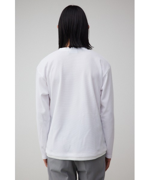 AZUL by moussy(アズールバイマウジー)の「レイヤードロングTシャツ(Tシャツ/カットソー・メンズ・ライトブルー/ブラック/ホワイト・FREE)」の9枚目の写真