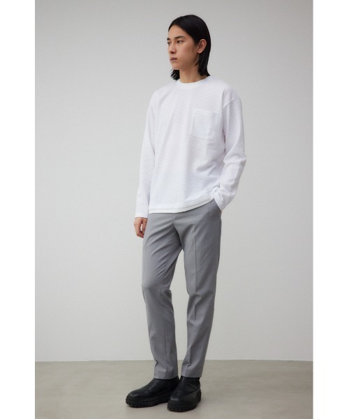 AZUL by moussy(アズールバイマウジー)の「レイヤードロングTシャツ(Tシャツ/カットソー・メンズ・ライトブルー/ブラック/ホワイト・FREE)」の6枚目の写真