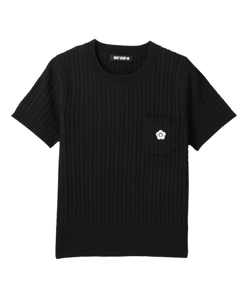 MARY QUANT（マリークワント）の「デイジーワンポイント半袖 プルオーバー（ニット/セーター・レディース・ネイビー/ホワイト/ブラック・M）」の15枚目の写真