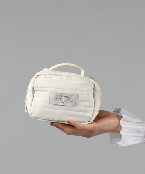 LAKOLE（ラコレ）の「キルティングハンドル付きポーチ / 103757