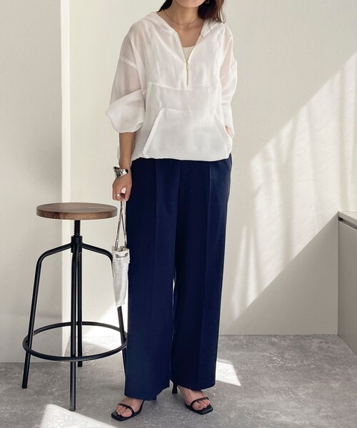 fredy emue（フレディエミュ）の「【新色登場！】シアーアノラックブルゾン（ブルゾン・レディース・ベージュ/オフホワイト/カーキ/グレー・38）」の16枚目の写真