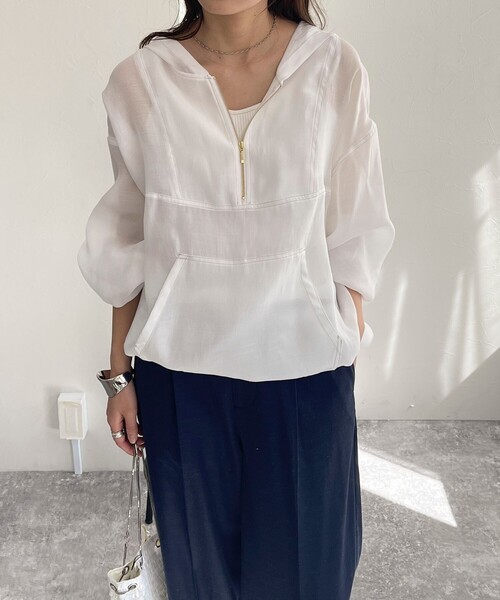 fredy emue（フレディエミュ）の「【新色登場！】シアーアノラックブルゾン（ブルゾン・レディース・ベージュ/オフホワイト/カーキ/グレー・38）」の20枚目の写真