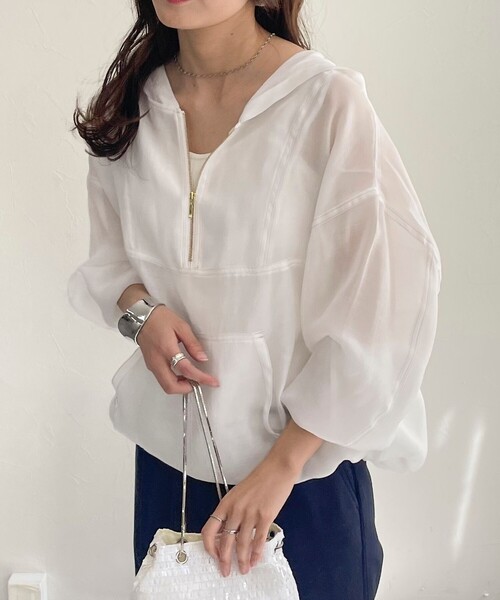 fredy emue（フレディエミュ）の「【新色登場！】シアーアノラックブルゾン（ブルゾン・レディース・ベージュ/オフホワイト/カーキ/グレー・38）」の22枚目の写真