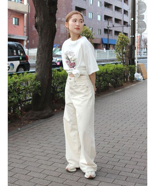 Ungrid（アングリッド）の「ビッグシルエットイーグルTee（Tシャツ/カットソー・レディース・キャメル/チャコールグレー/オフホワイト・FREE）」の16枚目の写真