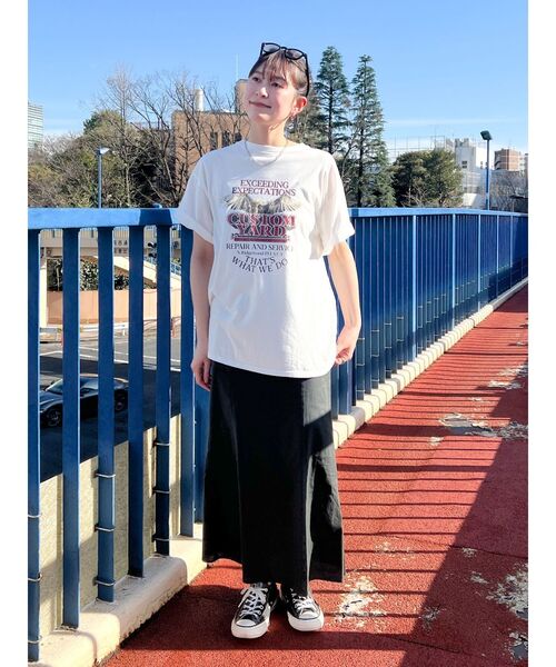 Ungrid（アングリッド）の「ビッグシルエットイーグルTee（Tシャツ/カットソー・レディース・キャメル/チャコールグレー/オフホワイト・FREE）」の20枚目の写真