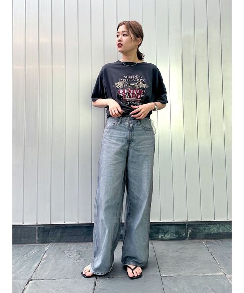 Ungrid（アングリッド）の「ビッグシルエットイーグルTee（Tシャツ/カットソー・レディース・キャメル/チャコールグレー/オフホワイト・FREE）」の21枚目の写真