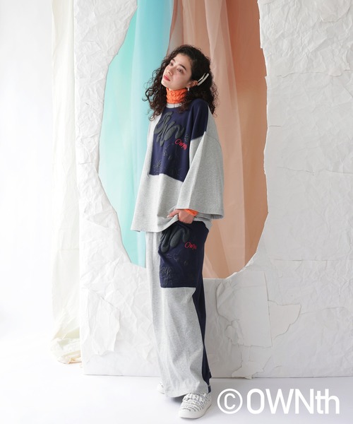 OWNth(オンス)の「脹れジャガードカットソートップス(Tシャツ/カットソー・レディース・ホワイト/ブラック/オレンジ・R/P)」の18枚目の写真