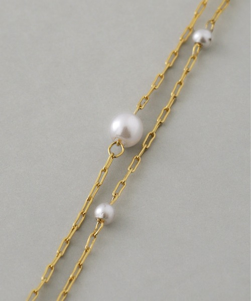 ANEMONE(アネモネ)の「パールチェーン2連ブレスレット(ブレスレット・レディース・シルバー・FREE)」の4枚目の写真