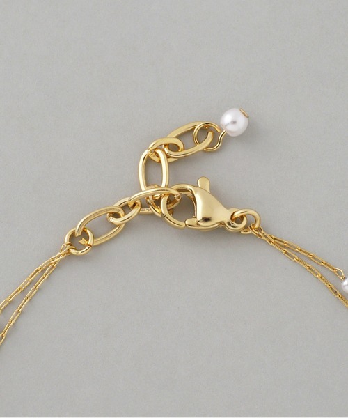 ANEMONE(アネモネ)の「パールチェーン2連ブレスレット(ブレスレット・レディース・シルバー・FREE)」の2枚目の写真