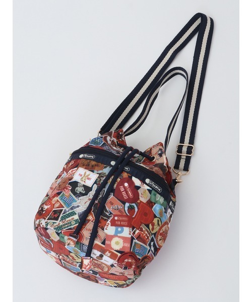 PINK HOUSE（ピンクハウス）の「【 LeSportsac × PINK HOUSE 】DRAWSTRING BUCKET BAG PH Wappen Party（ショルダーバッグ・レディース・ネイビー・フリー）」の6枚目の写真