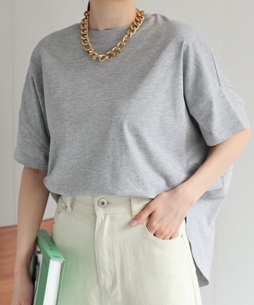 セール】【USAコットン】ビッグシルエットチュニックTシャツ（T
