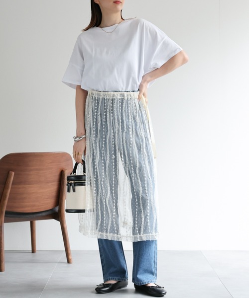 sakishimatokyo(サキシマトーキョー)の「【USAコットン】ビッグシルエットチュニックTシャツ(Tシャツ/カットソー・レディース・アイボリー/グレー/ホワイト/ブラック・FREE)」の22枚目の写真