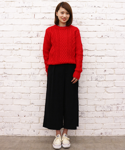 PANTS...（パンツ）の「【Ciaopanic】コーデュロイワイドガウチョパンツ（その他パンツ・レディース・オフホワイト/ブラック/カーキ/キャメル・MEDIUM/SMALL）」の6枚目の写真