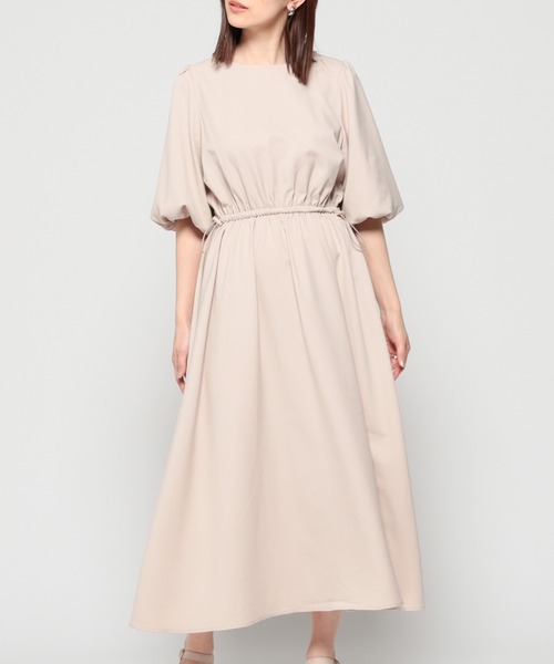 Honeys（ハニーズ）の「ドロスト使いワンピース（ワンピース・レディース・ブラック/ベージュ/ブルー・LL/3L/S/M/L）」の13枚目の写真