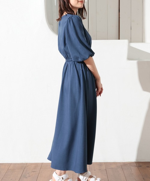 Honeys（ハニーズ）の「ドロスト使いワンピース（ワンピース・レディース・ブラック/ベージュ/ブルー・LL/3L/S/M/L）」の22枚目の写真