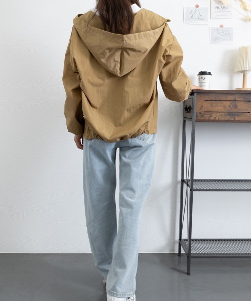 Miniministore(ミニミニストア)の「韓国風ジップパーカー長袖 紫外線UV対策(マウンテンパーカー・レディース・ブラック/キャメル/ホワイト・FREE)」の14枚目の写真