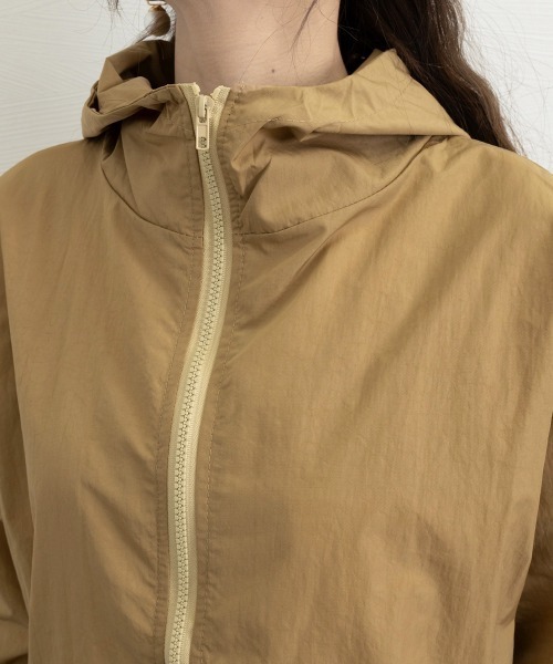 Miniministore(ミニミニストア)の「韓国風ジップパーカー長袖 紫外線UV対策(マウンテンパーカー・レディース・ブラック/キャメル/ホワイト・FREE)」の15枚目の写真