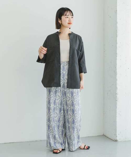 ITEMS URBANRESEARCH(アイテムズ アーバンリサーチ)の「『速乾/UVカット』『セットアップ対応』イージーケアドルマンシャツ(シャツ/ブラウス・レディース・チャコールグレー/モカ・FREE)」の13枚目の写真