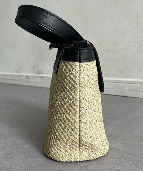 Thevon(ゼボン)の「スクエアコンビ雑材バッグ(ボストンバッグ・レディース・ブラック/ホワイト/グリーン・FREE)」の21枚目の写真