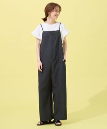 フロントジップサロペット