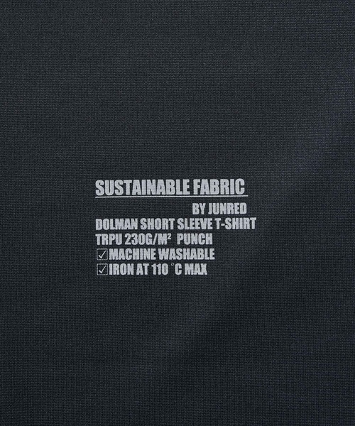  j.n.r.d（ジェー・エヌ・アール・ディー）の「リサイクルポンチワンポイントドルマンTシャツ（Tシャツ/カットソー・メンズ・チャコールグレー/ブラック/ホワイト・M/LL/L）」の7枚目の写真