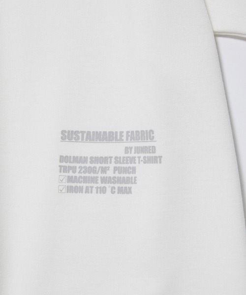  j.n.r.d（ジェー・エヌ・アール・ディー）の「リサイクルポンチワンポイントドルマンTシャツ（Tシャツ/カットソー・メンズ・チャコールグレー/ブラック/ホワイト・M/LL/L）」の9枚目の写真