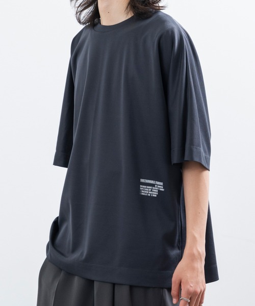  j.n.r.d（ジェー・エヌ・アール・ディー）の「リサイクルポンチワンポイントドルマンTシャツ（Tシャツ/カットソー・メンズ・チャコールグレー/ブラック/ホワイト・M/LL/L）」の14枚目の写真