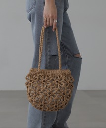 FREE'S MART | ◆フラワー雑材バッグ(かごバッグ)