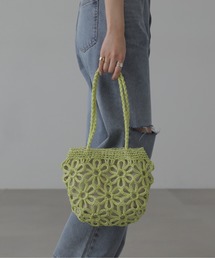 FREE'S MART | ◆フラワー雑材バッグ(かごバッグ)