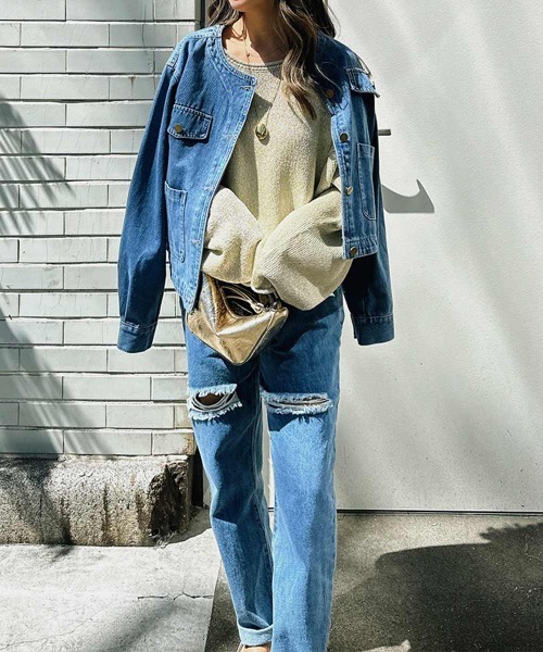 ダメージジーンズ(デニムパンツ)|esutoreja(エストレジャ) ダメージジーンズ(デニムパンツ)|esutoreja(エストレジャ)