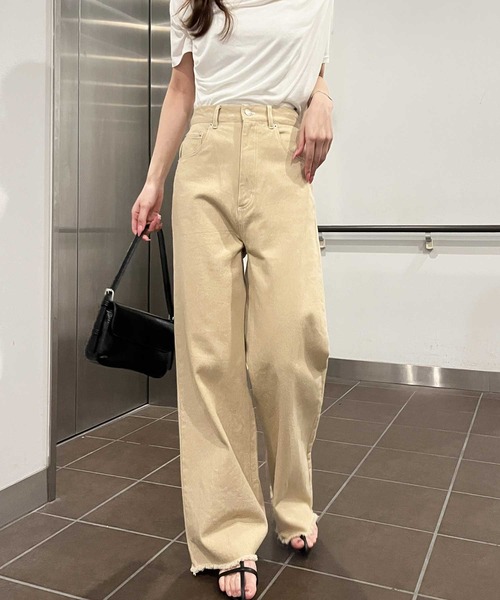 Herill オリーブ ワークパンツ ハイウエスト HERILL（ヘリル