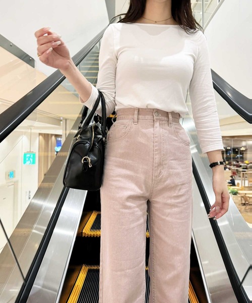 nelliy.(ネルリー)の「オリジナルパッチハイウエストデニム(デニムパンツ・レディース・ライトブルー/ピンク/ベージュ・MEDIUM/LARGE)」の8枚目の写真