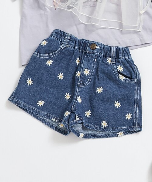 BREEZE（ブリーズ）の「刺繍デニムショートパンツ（デニムパンツ