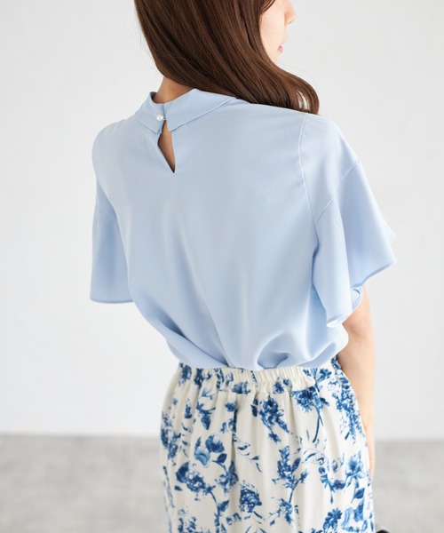 tocco closet(トッコ クローゼット)の「【ZOZO限定】フレアスリーブボウタイブラウス(シャツ/ブラウス・レディース・サックスブルー/パープル/ブラック/アイボリー・M)」の17枚目の写真