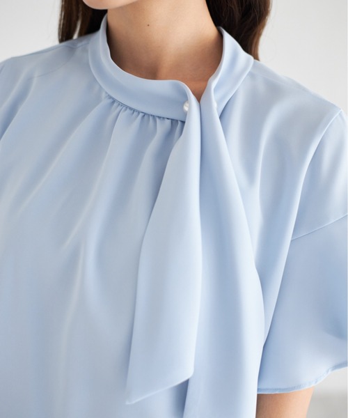tocco closet(トッコ クローゼット)の「【ZOZO限定】フレアスリーブボウタイブラウス(シャツ/ブラウス・レディース・サックスブルー/パープル/ブラック/アイボリー・M)」の18枚目の写真