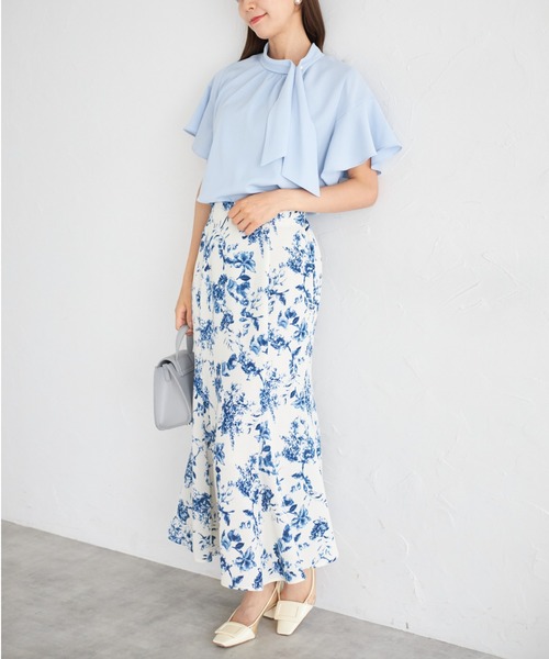 tocco closet(トッコ クローゼット)の「【ZOZO限定】フレアスリーブボウタイブラウス(シャツ/ブラウス・レディース・サックスブルー/パープル/ブラック/アイボリー・M)」の13枚目の写真