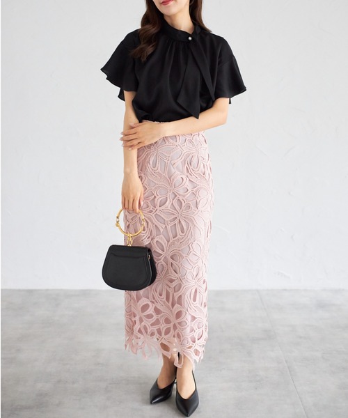 tocco closet(トッコ クローゼット)の「【ZOZO限定】フレアスリーブボウタイブラウス(シャツ/ブラウス・レディース・サックスブルー/パープル/ブラック/アイボリー・M)」の8枚目の写真