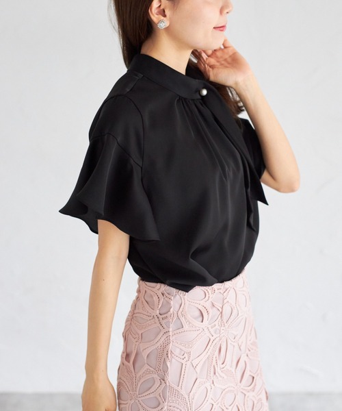 tocco closet(トッコ クローゼット)の「【ZOZO限定】フレアスリーブボウタイブラウス(シャツ/ブラウス・レディース・サックスブルー/パープル/ブラック/アイボリー・M)」の11枚目の写真