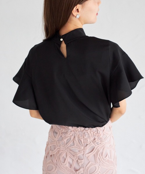 tocco closet(トッコ クローゼット)の「【ZOZO限定】フレアスリーブボウタイブラウス(シャツ/ブラウス・レディース・サックスブルー/パープル/ブラック/アイボリー・M)」の12枚目の写真