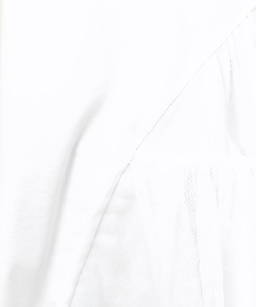 OPAQUE.CLIP(オペークドットクリップ)の「◆チュールドッキングティアードカットソー【洗濯機洗い可】(Tシャツ/カットソー・レディース・ブラック/ホワイト/ネイビー・36/40/38)」の7枚目の写真