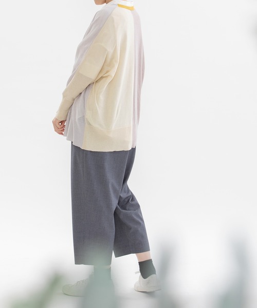 nop de nod（ノップドゥノッド）の「misc cloche レーヨンエステルUVカットカーディガン（カーディガン/ボレロ・レディース・ライトグレー/ブラック/オフホワイト/ダークブルー・3）」の21枚目の写真